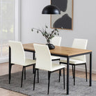 Seaford Dining Table in Black & Oak - Price Crash Furniture