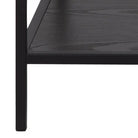 Seaford Black Metal Coffee Table Set with Glass Top - Price Crash Furniture