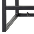 Seaford Black Metal Coat Rack with Oak Top - Price Crash Furniture