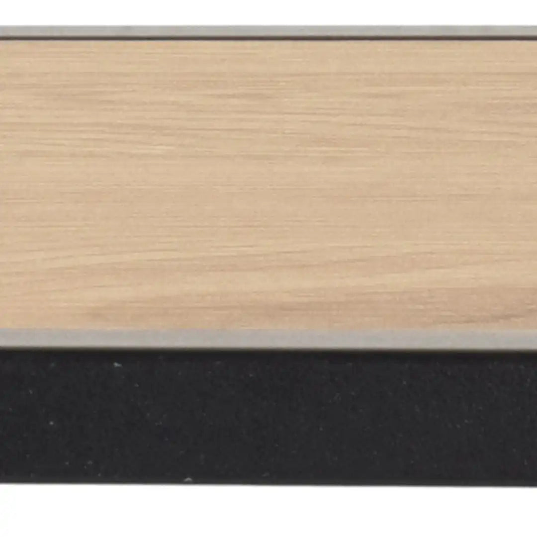 Seaford Black Metal Coat Rack with Oak Top - Price Crash Furniture