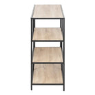 Seaford Wide Black Metal Bookcase with 4 Sonoma Oak Shelves - Price Crash Furniture