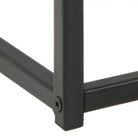 Seaford Rectangular Black Metal Coffee Table with Oak Top - Price Crash Furniture