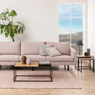 Seaford Rectangular Black Metal Coffee Table with Oak Top - Price Crash Furniture