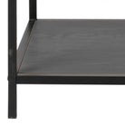 Seaford Black Metal Large Asymmetrical Bookcase with 5 Black Shelves - Price Crash Furniture