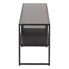 Seaford Black Metal Open TV Unit with 3 Black Shelves - Price Crash Furniture