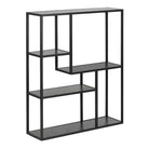 Seaford Black Metal Wall Shelf with 3 Additional Black Shelves - Price Crash Furniture