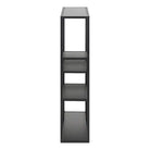 Seaford Black Metal Wall Shelf with 3 Additional Black Shelves - Price Crash Furniture