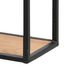 Seaford Black Metal Wide Wall Shelf with 3 Additional Oak Shelves - Price Crash Furniture