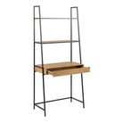 Seaford Bookcase with 1 Drawer in Black and Oak - Price Crash Furniture