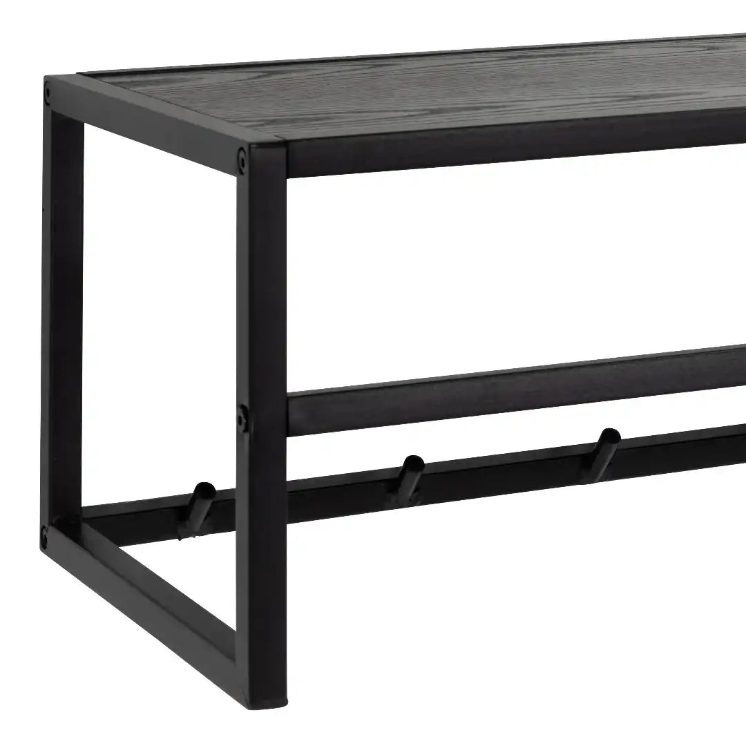Seaford Coat Rack in Black And Oak - Price Crash Furniture