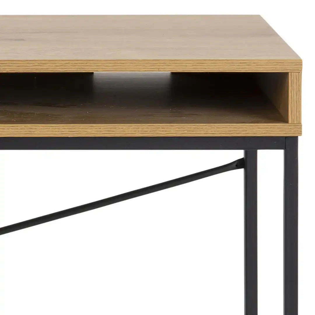Seaford Desk with 1 Drawer in Oak - Price Crash Furniture