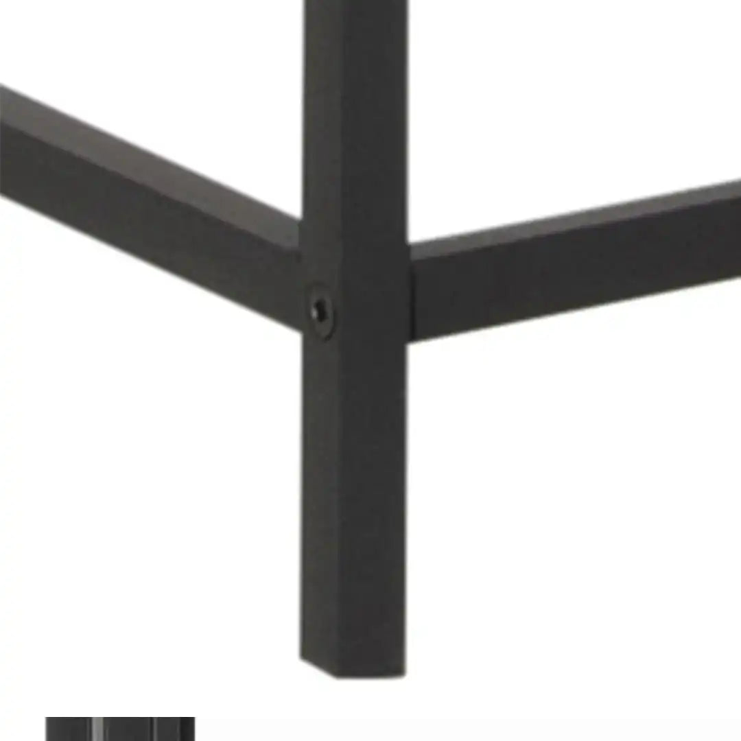 Seaford Tall Black Metal 2 Door Display Cabinet - Price Crash Furniture