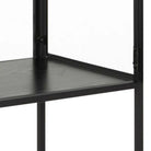 Seaford Tall Black Metal 2 Door Display Cabinet - Price Crash Furniture