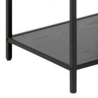 Seaford Tall Black Metal Bookcase with 5 Black Shelves - Price Crash Furniture