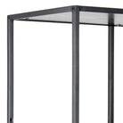 Seaford Tall Black Metal Bookcase with 5 Black Shelves - Price Crash Furniture