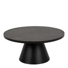 Soli Low Round Ceramic Coffee Table in Black 85.7x40cm - Price Crash Furniture