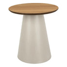 Soli Round Coffee Table in Oak/Grey 45x48cm - Price Crash Furniture