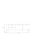 Sali 2 Door 2 Drawer TV Unit in Sage Green - Price Crash Furniture
