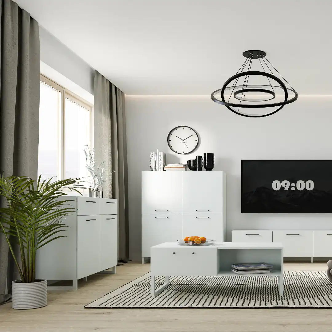 Sali 2 Door 2 Drawer Chest in Light Grey - Price Crash Furniture