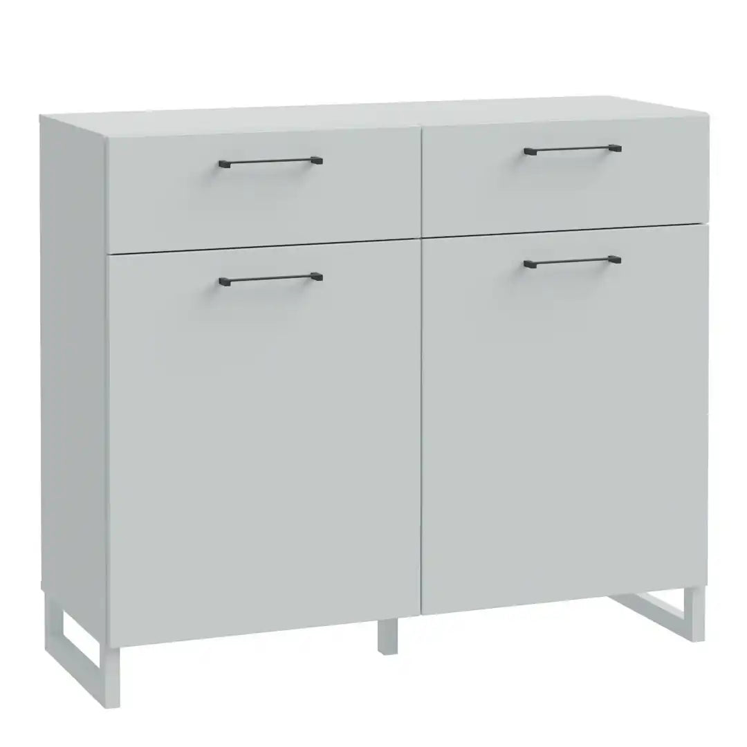 Sali 2 Door 2 Drawer Chest in Light Grey - Price Crash Furniture