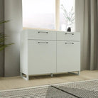 Sali 2 Door 2 Drawer Chest in Light Grey - Price Crash Furniture