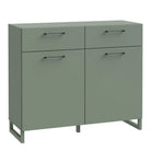 Sali 2 Door 2 Drawer Chest in Sage Green - Price Crash Furniture