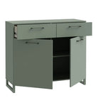 Sali 2 Door 2 Drawer Chest in Sage Green - Price Crash Furniture