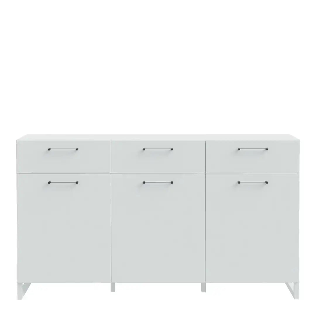 Sali 3 Door 3 Drawer Chest in Light Grey - Price Crash Furniture