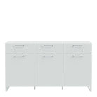 Sali 3 Door 3 Drawer Chest in Light Grey - Price Crash Furniture