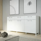 Sali 3 Door 3 Drawer Chest in Light Grey - Price Crash Furniture
