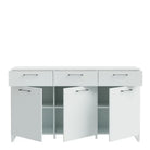 Sali 3 Door 3 Drawer Chest in Light Grey - Price Crash Furniture