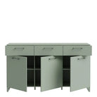 Sali 3 Door 3 Drawer Chest in Sage Green - Price Crash Furniture