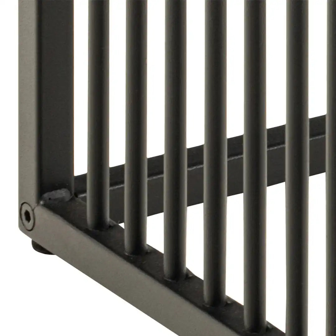 Strington Side Table in Black with Glass Top - Price Crash Furniture