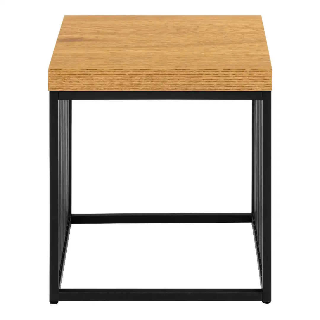Strington Side Table in Black and Oak - Price Crash Furniture