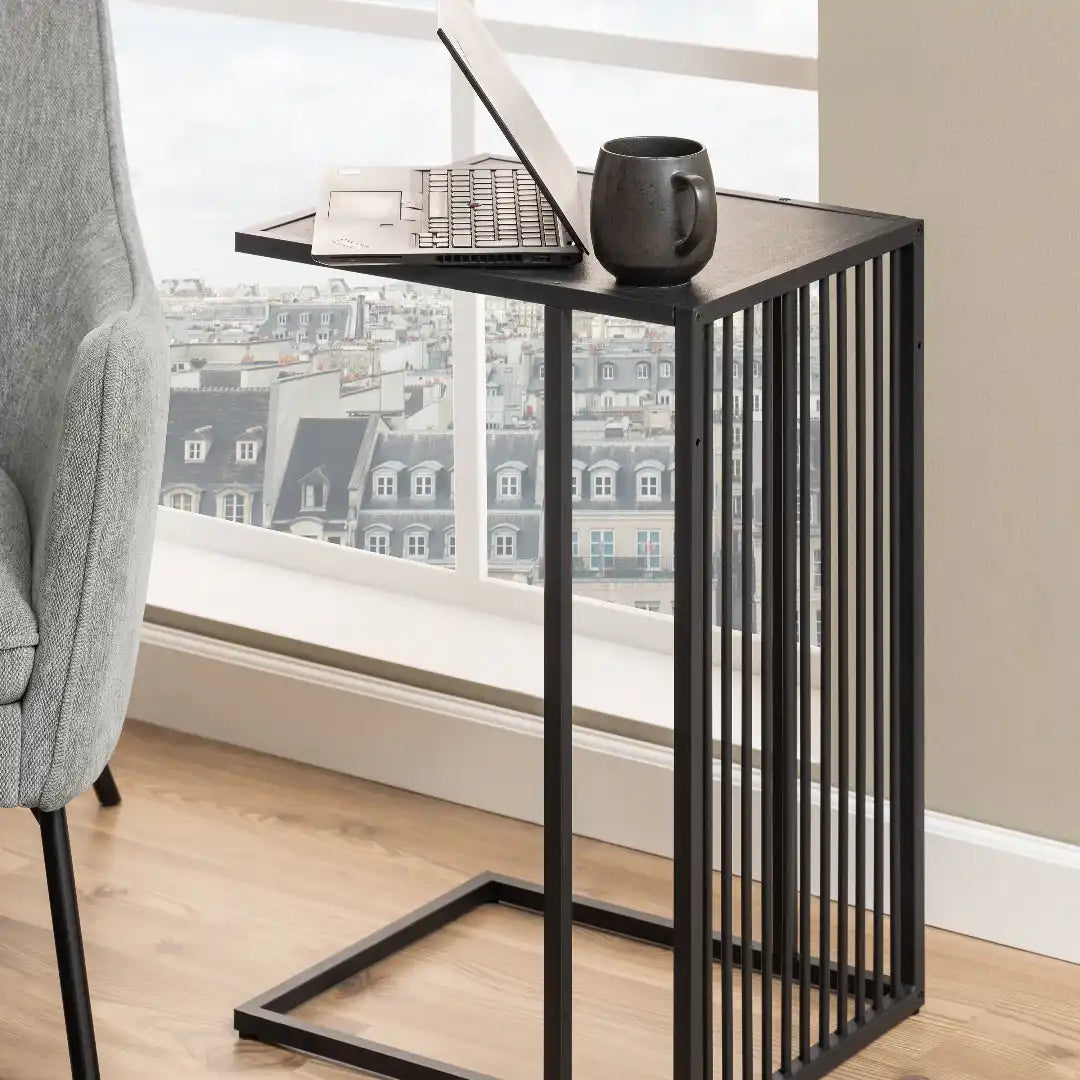 Strington Tall Side Table in Black - Price Crash Furniture
