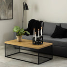 Strington Coffee Table in Black and Oak - Price Crash Furniture