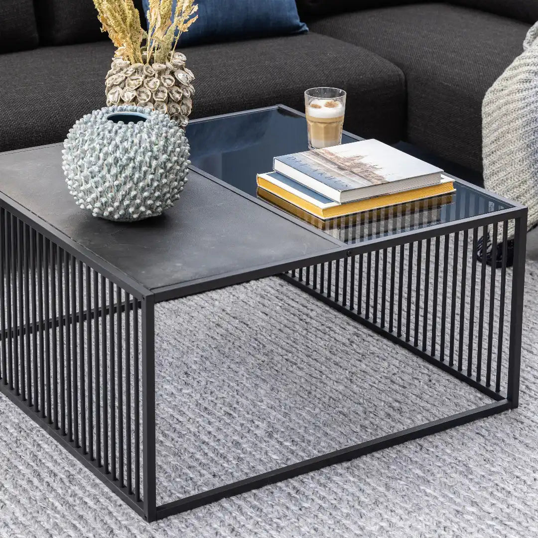 Strington Square Coffee Table in Black - Price Crash Furniture