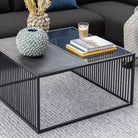 Strington Square Coffee Table in Black - Price Crash Furniture