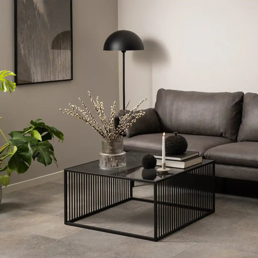 Strington Square Coffee Table in Black - Price Crash Furniture