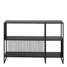 Strington Bookcase with 2 Shelves in Black - Price Crash Furniture