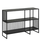 Strington Bookcase with 2 Shelves in Black - Price Crash Furniture