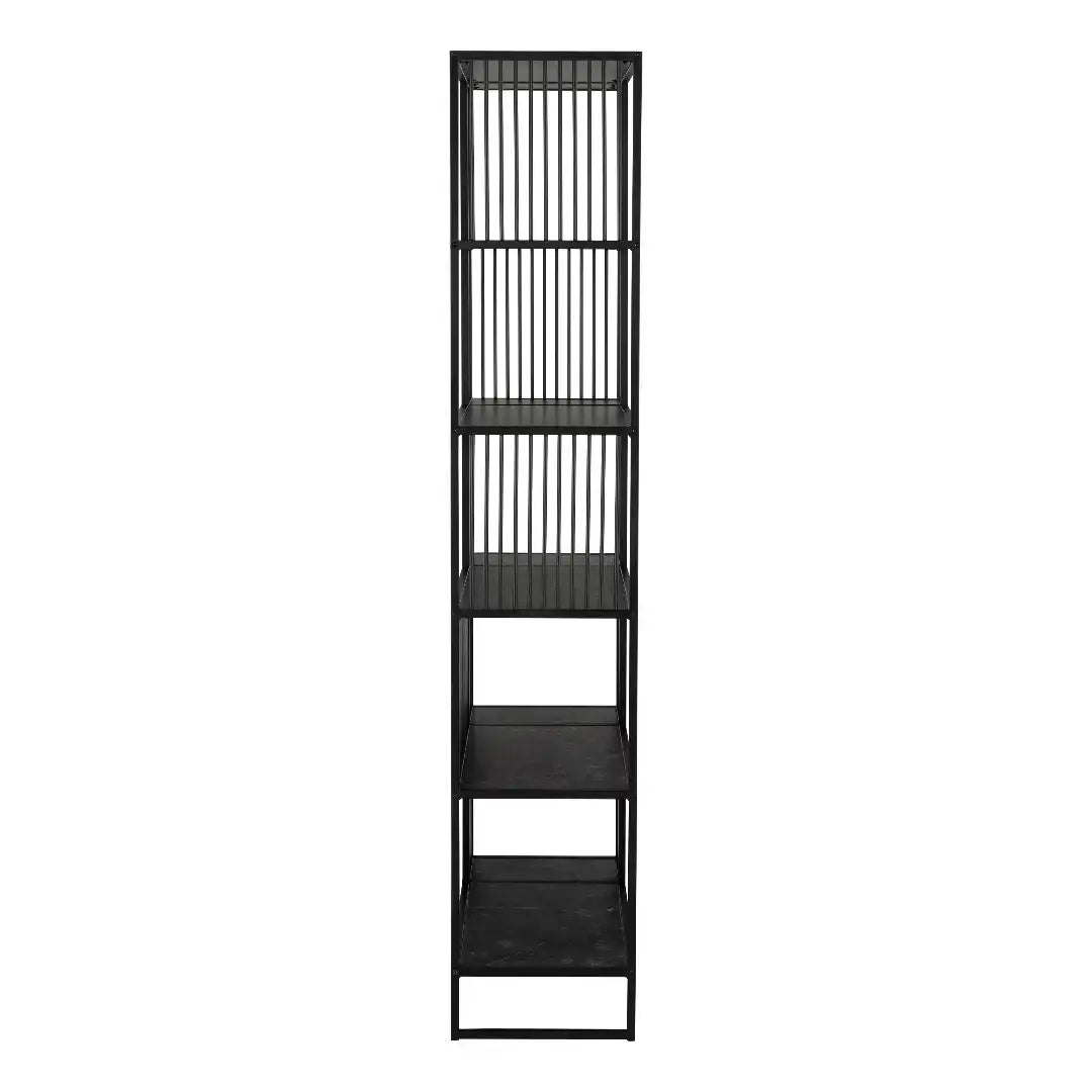 Strington Bookcase with 5 Shelves in Black - Price Crash Furniture