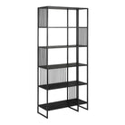Strington Bookcase with 5 Shelves in Black - Price Crash Furniture