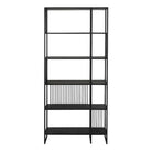 Strington Bookcase with 5 Shelves in Black - Price Crash Furniture