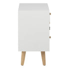 Thais White Shabby Chic Multi Coloured Bedside with 4 Drawers - Price Crash Furniture