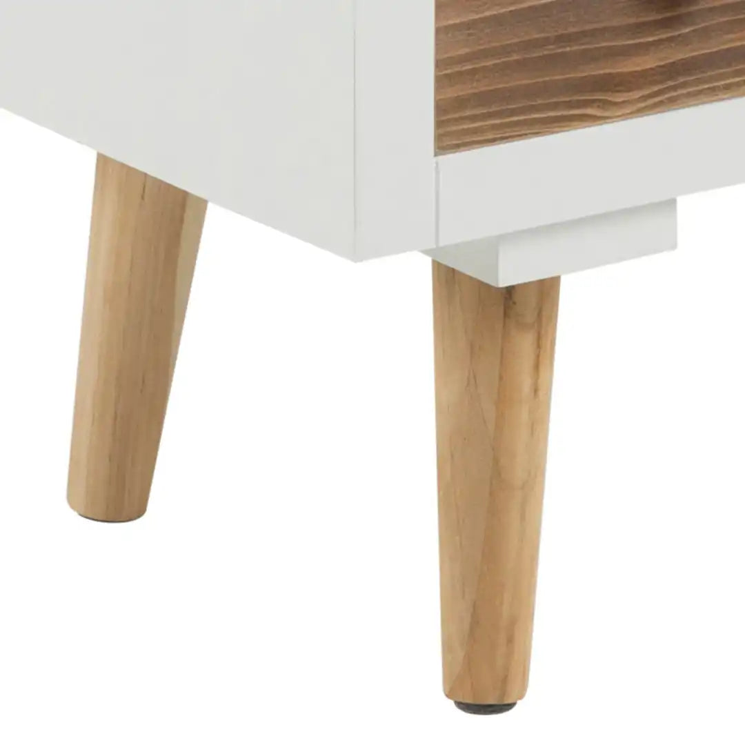 Thais White Shabby Chic Multi Coloured 9 Drawer Chest - Price Crash Furniture