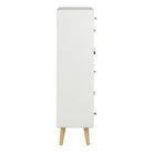 Thais White Shabby Chic Multi Coloured 13 Drawer Chest - Price Crash Furniture