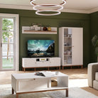 Wensley Wall Shelf in Light Grey and Oak - Price Crash Furniture