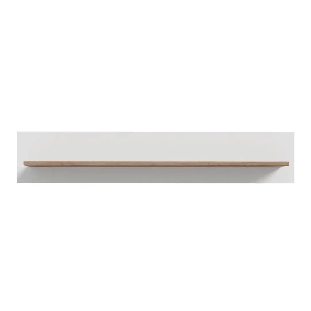 Wensley Wall Shelf in Light Grey and Oak - Price Crash Furniture