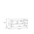 Wensley 1 Drawer Coffee Table in Light Grey and Oak - Price Crash Furniture